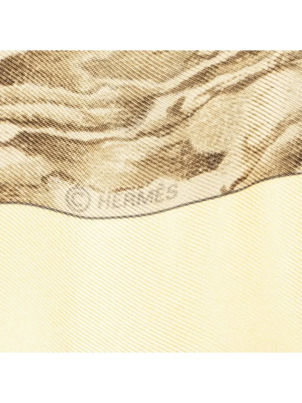 ★SOLD★ Hermes Scarf Brown Green Silk - Picture 4 of 5